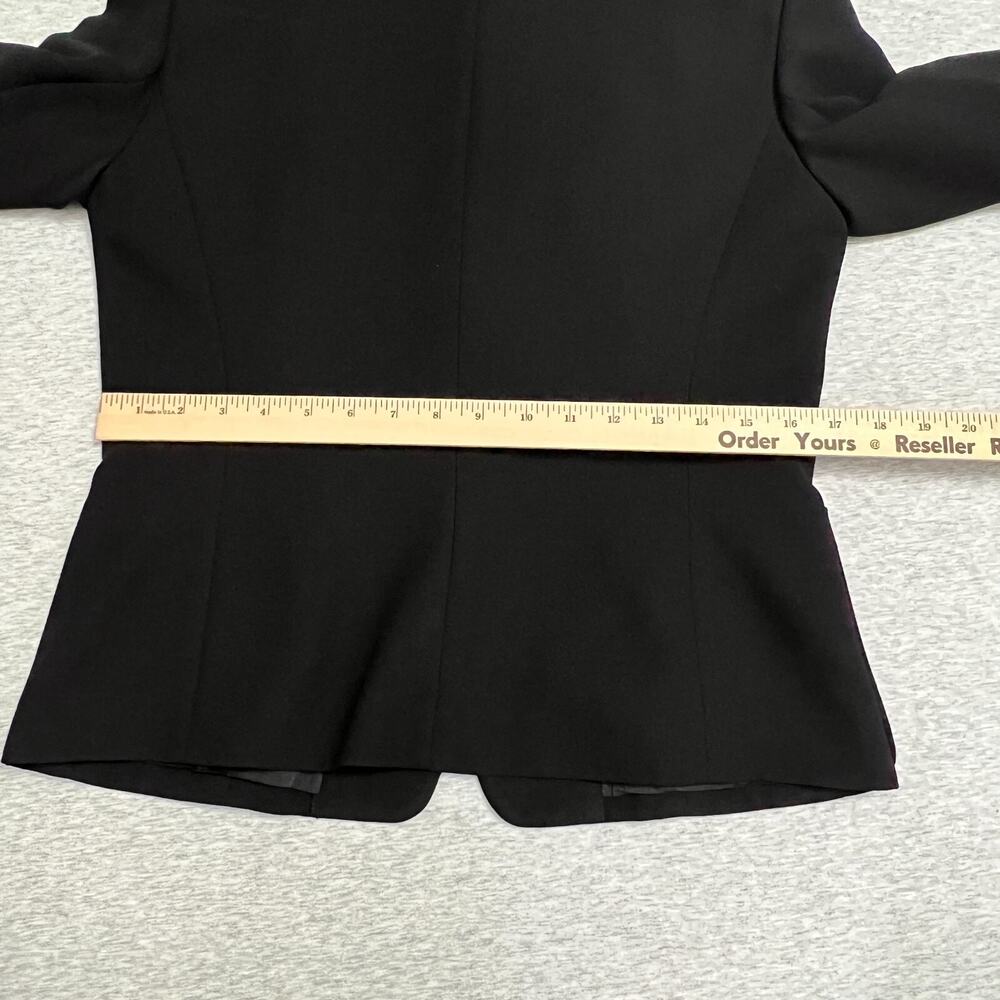 Vintage Anne Klein Blazer Womens 8 Black Dress Jacket Crepe Office Formal 90's - Picture 12 of 13